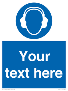 Custom Ear Protection Sign